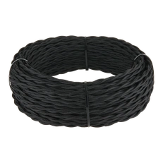 Изображение Ретро кабель витой 3х2,5 (черный) 50 м W6453608